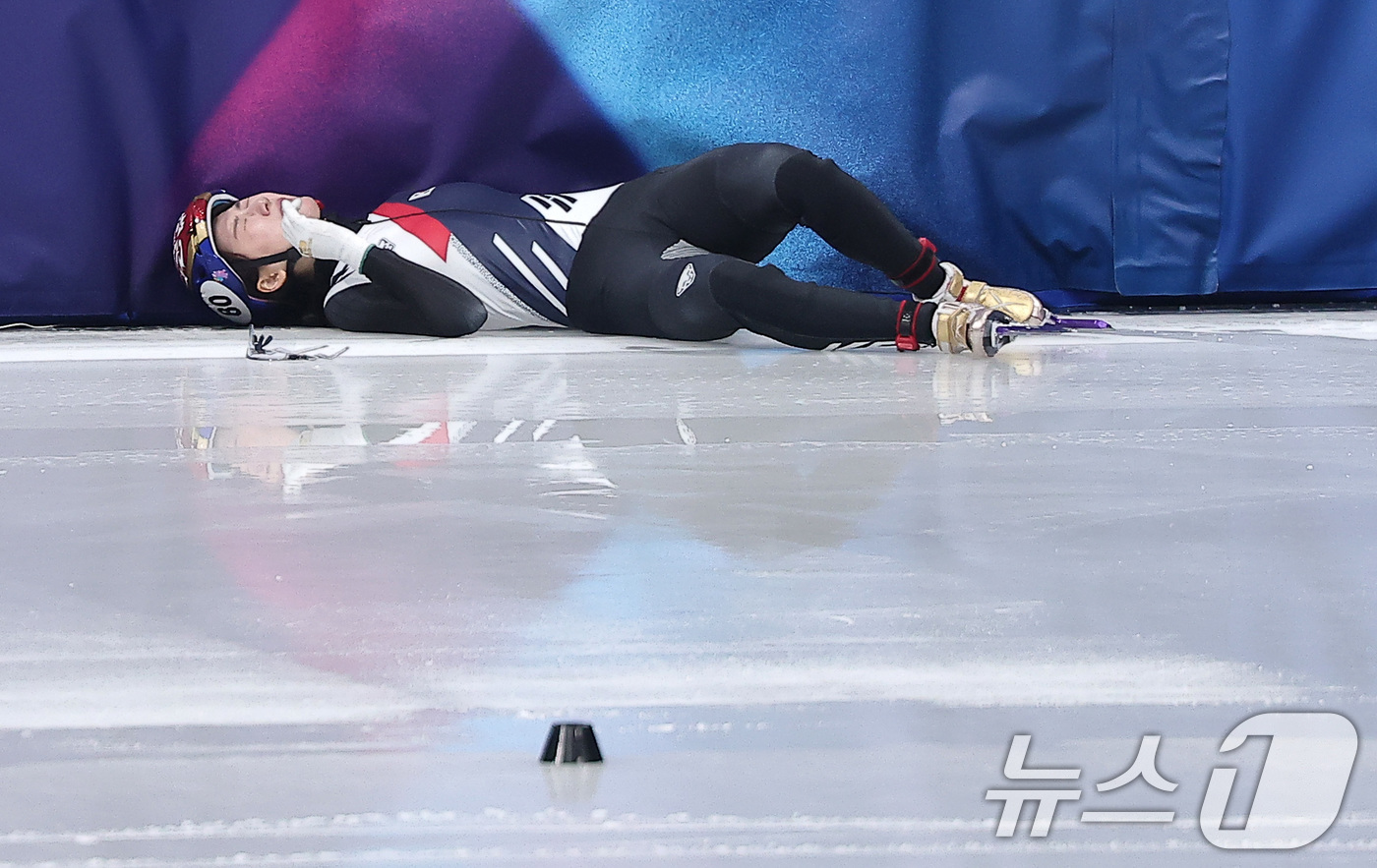 (밀라노=뉴스1) 김성진 기자 = 쇼트트랙 노도희가 20일(현지시간) 이탈리아 밀라노 아이스 스케이팅 아레나에서 열린 2026 밀라노·코르티나담페초 동계올림픽 쇼트트랙 여자 150 …