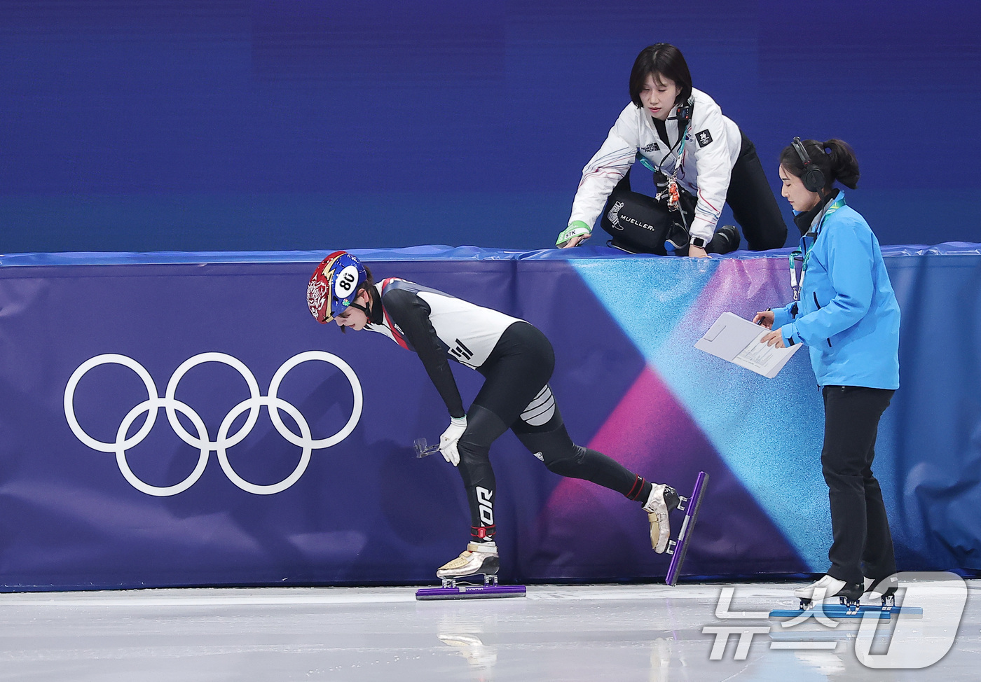 (밀라노=뉴스1) 김성진 기자 = 쇼트트랙 노도희가 20일(현지시간) 이탈리아 밀라노 아이스 스케이팅 아레나에서 열린 2026 밀라노·코르티나담페초 동계올림픽 쇼트트랙 여자 150 …