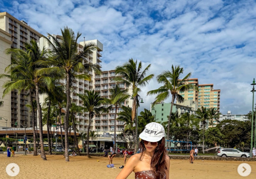 하와이 간 채정안, 반다나 튜브톱 자태…48세 믿기 힘든 늘씬 몸매 [N샷]