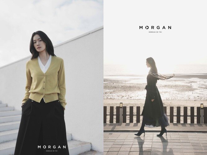 본문 이미지 - 옥자연 배우를 모델로 한 모르간 26 SS시즌 컬렉션 화보(GS샵 제공)