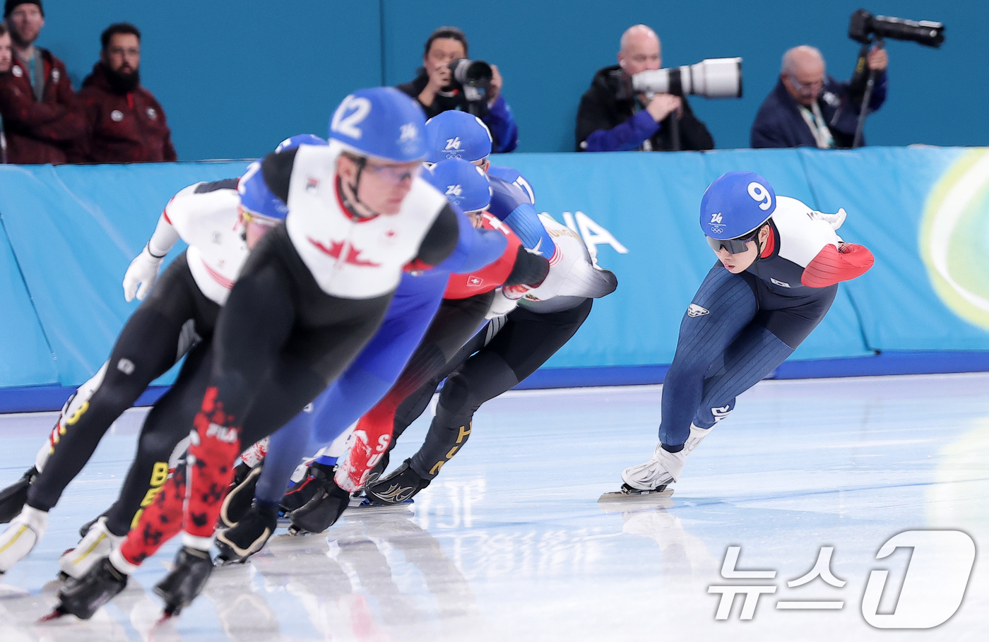 (밀라노=뉴스1) 김성진 기자 = 스피드스케이팅 조승민이 21일(현지시간) 이탈리아 밀라노 스피드스케이팅 스타디움에서 열린 2026 밀라노·코르티나담페초 동계올림픽 스피드 스케이팅 …