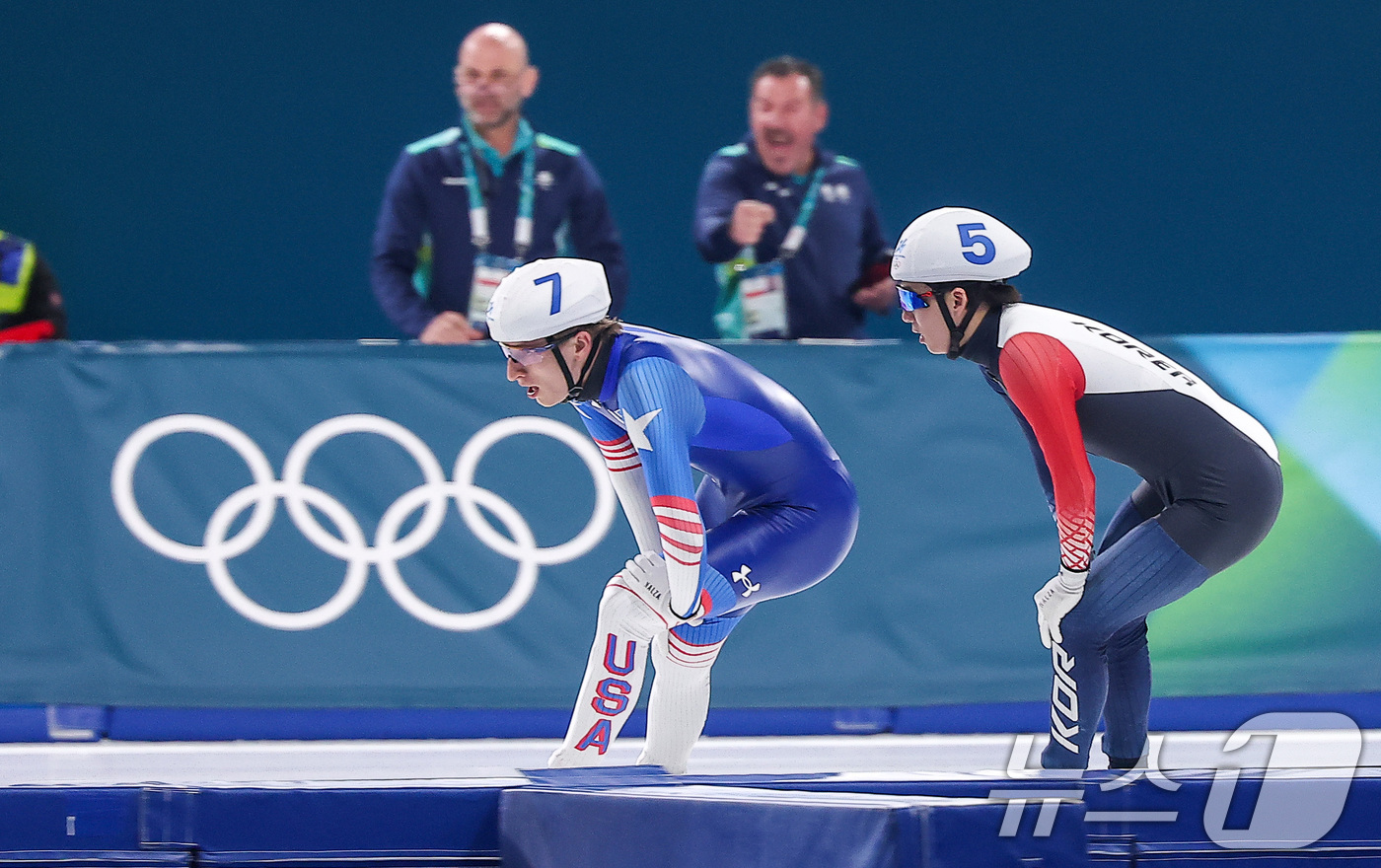 (밀라노=뉴스1) 김성진 기자 = 스피드스케이팅 정재원이 21일(현지시간) 이탈리아 밀라노 스피드스케이팅 스타디움에서 열린 2026 밀라노·코르티나담페초 동계올림픽 스피드 스케이팅 …