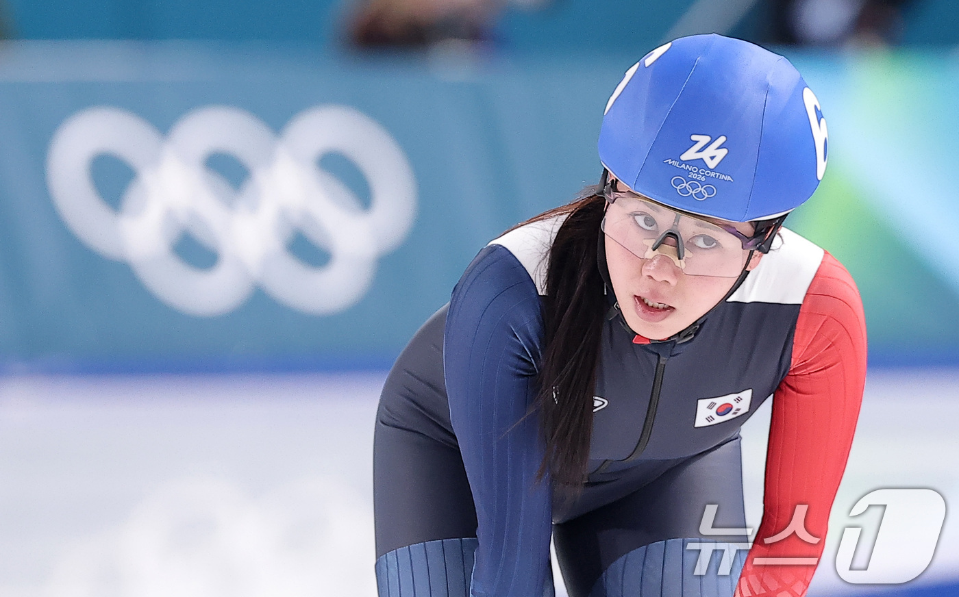(밀라노=뉴스1) 김성진 기자 = 스피드스케이팅 박지우가 21일(현지시간) 이탈리아 밀라노 스피드스케이팅 스타디움에서 열린 2026 밀라노·코르티나담페초 동계올림픽 스피드 스케이팅 …