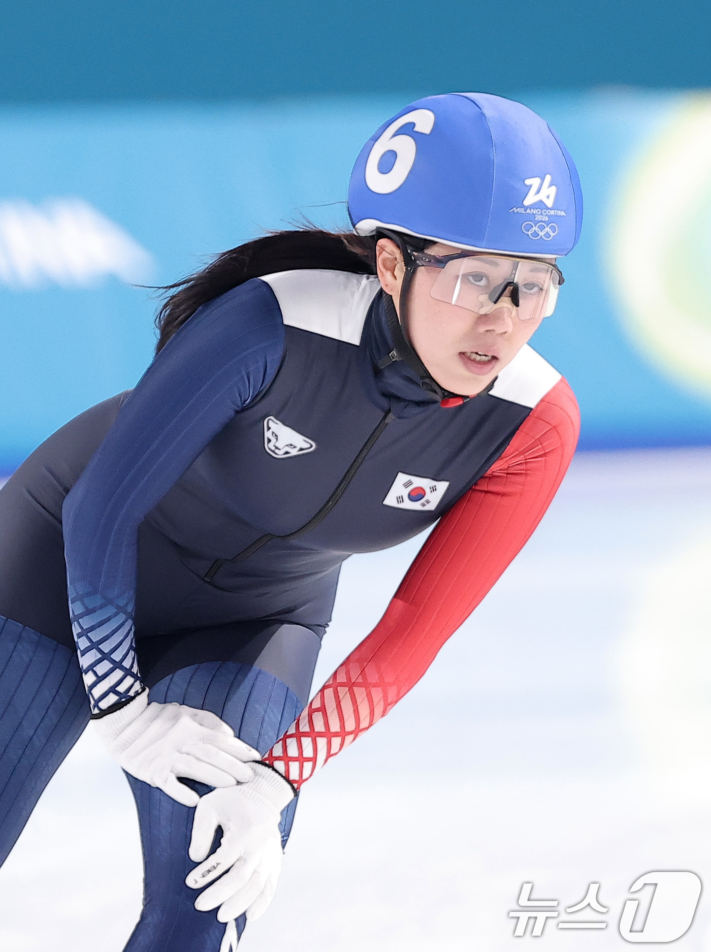 (밀라노=뉴스1) 김성진 기자 = 스피드스케이팅 박지우가 21일(현지시간) 이탈리아 밀라노 스피드스케이팅 스타디움에서 열린 2026 밀라노·코르티나담페초 동계올림픽 스피드 스케이팅 …
