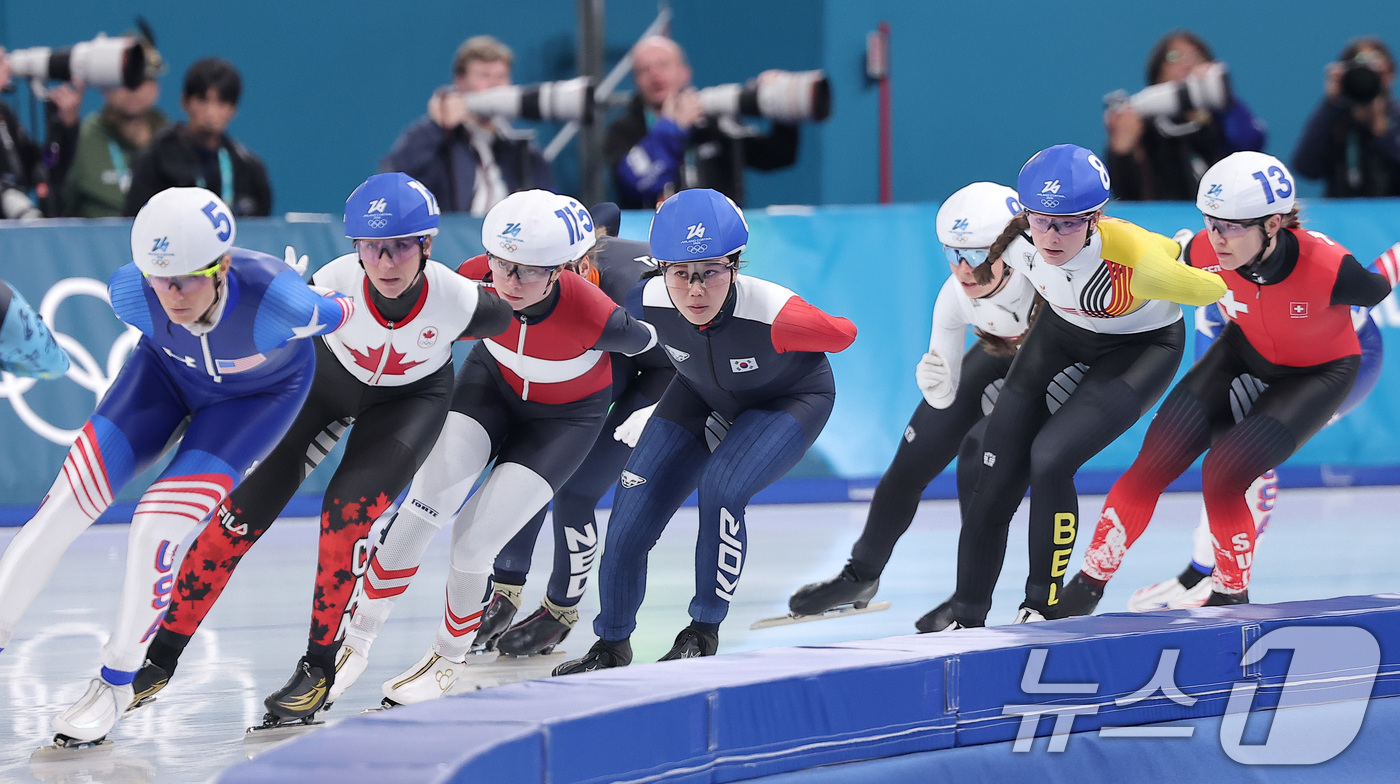 (밀라노=뉴스1) 김성진 기자 = 스피드스케이팅 박지우가 21일(현지시간) 이탈리아 밀라노 스피드스케이팅 스타디움에서 열린 2026 밀라노·코르티나담페초 동계올림픽 스피드 스케이팅 …