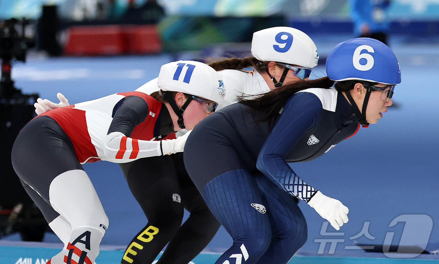 (밀라노=뉴스1) 김진환 기자 = 스피드스케이팅 박지우가 21일(현지시간) 이탈리아 밀라노 스피드스케이팅 스타디움에서 열린 2026 밀라노·코르티나담페초 동계올림픽 스피드 스케이팅 …