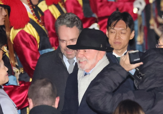 서울공항 도착한 룰라 브라질 대통령