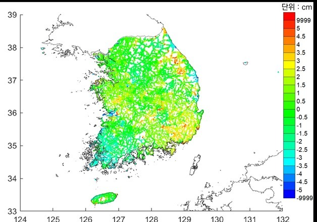 해발 측량 정확도 평균 0.7㎝ 향상…국가기준점에 실제 중력값 반영