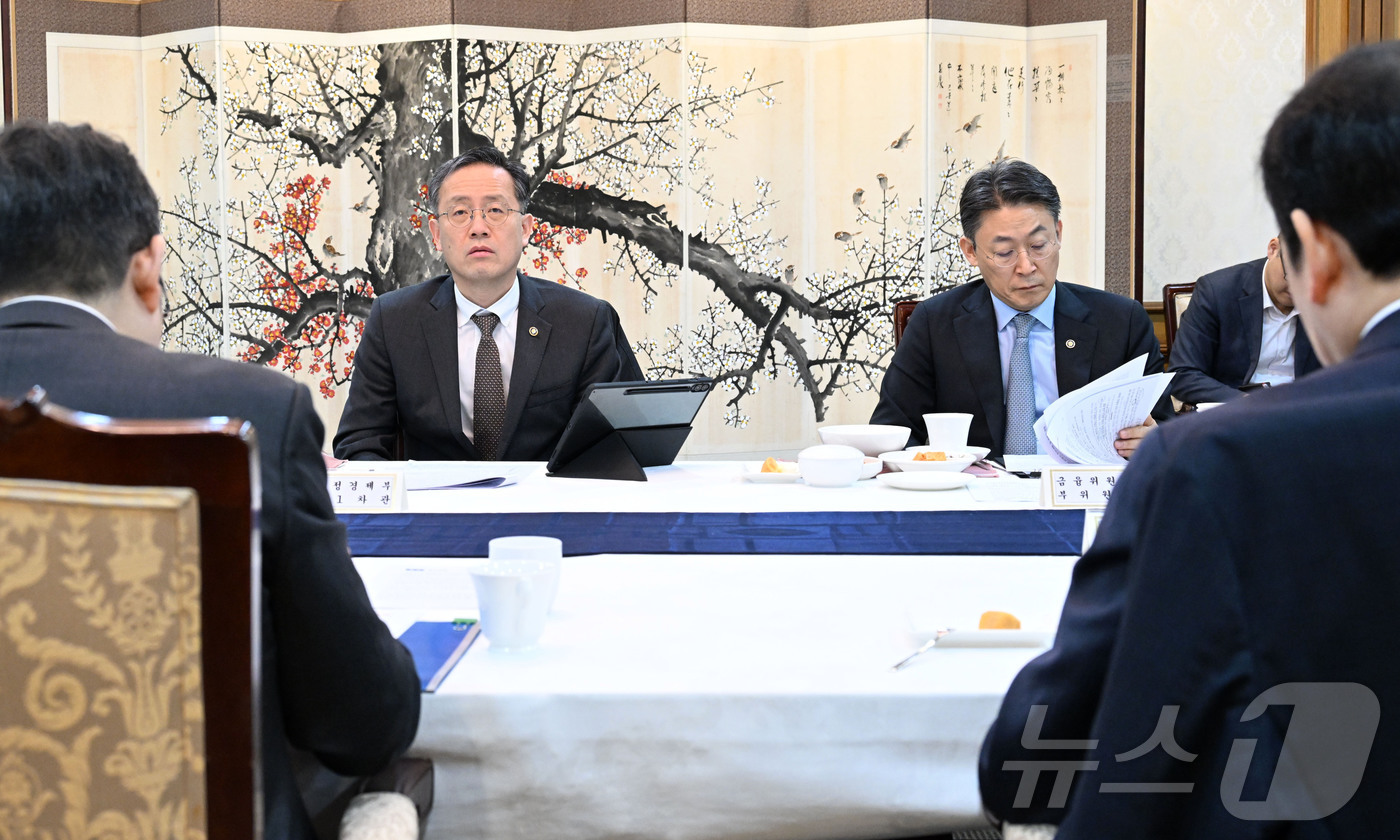 (서울=뉴스1) = 이형일 재정경제부 차관이 23일 서울 종로구 정부서울청사에서 열린 시장상황점검회의를 주재하고 있다. (재정경제부 제공. 재판매 및 DB 금지) 2026.2.23 …