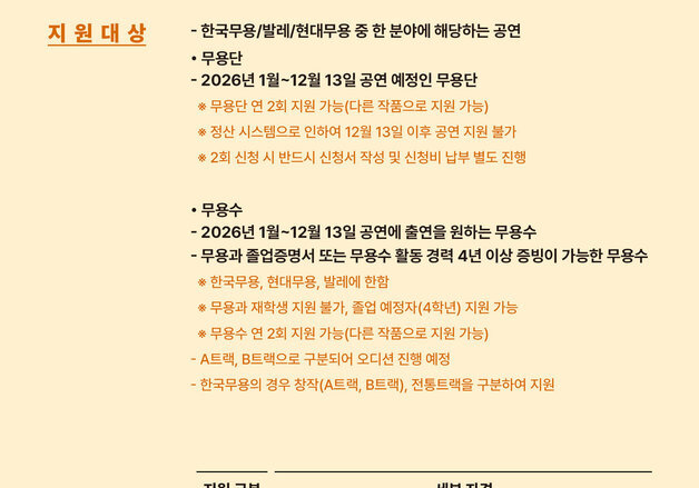 무용수 일자리와 무용단 창작환경 모두 지원한다…2026 댄서스잡마켓