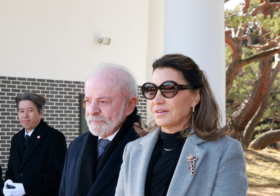 현충원 방문한 브라질 대통령과 영부인