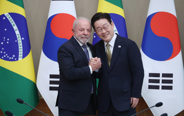 李대통령 "한-브라질, 전략적동반자관계로 격상"…룰라 "핵심광물 투자유치"