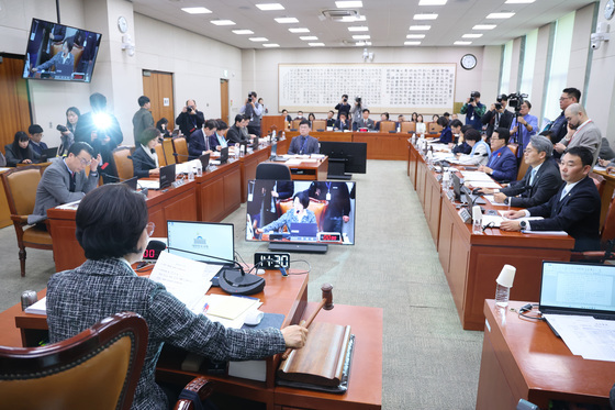 안건 통과시키는 추미애 위원장