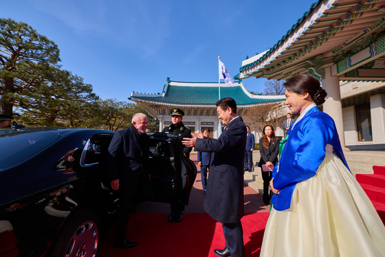 룰라 대통령 영접하는 이재명 대통령