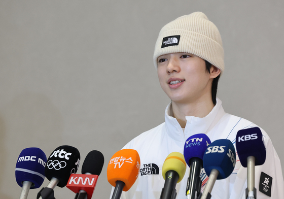 올림픽 출전 소감 밝히는 차준환