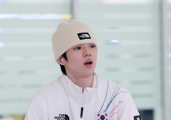 동계 올림픽 마치고 입국하는 차준환