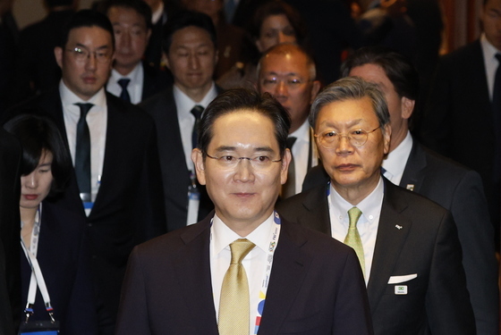 한-브라질 비지니스 포럼 입장하는 재계 총수들