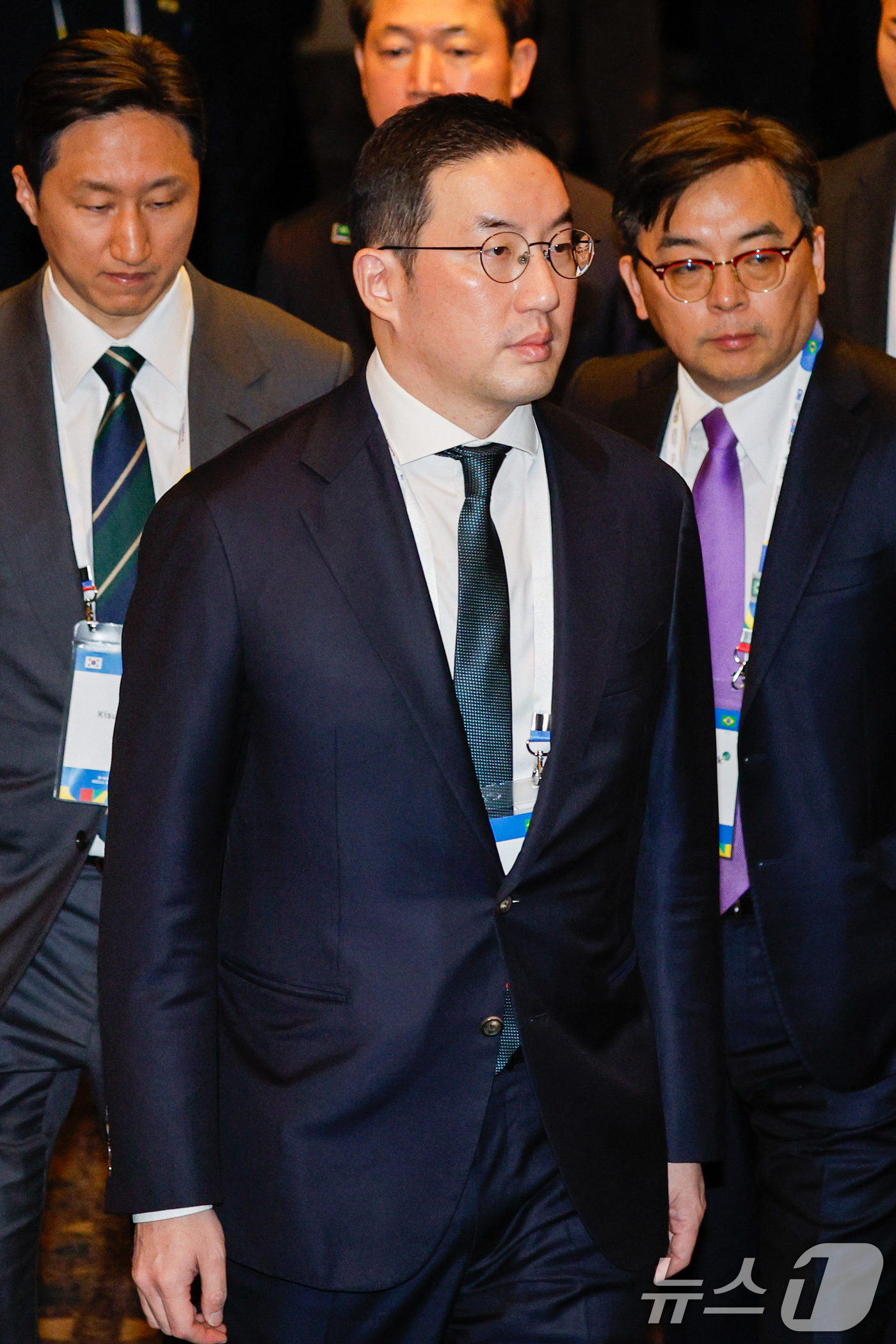(서울=뉴스1) 안은나 기자 = 구광모 LG그룹 회장이 23일 오후 서울 중구 롯데호텔에서 열린 한-브라질 비지니스 포럼에 참석하고 있다. 2026.2.23/뉴스1