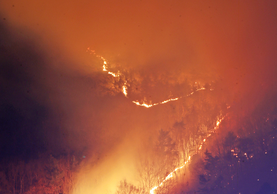 민가 근처까지 간 산불