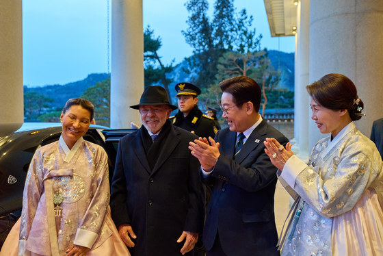 브라질 대통령 내외 맞이하는 이재명 대통령·김혜경 여사