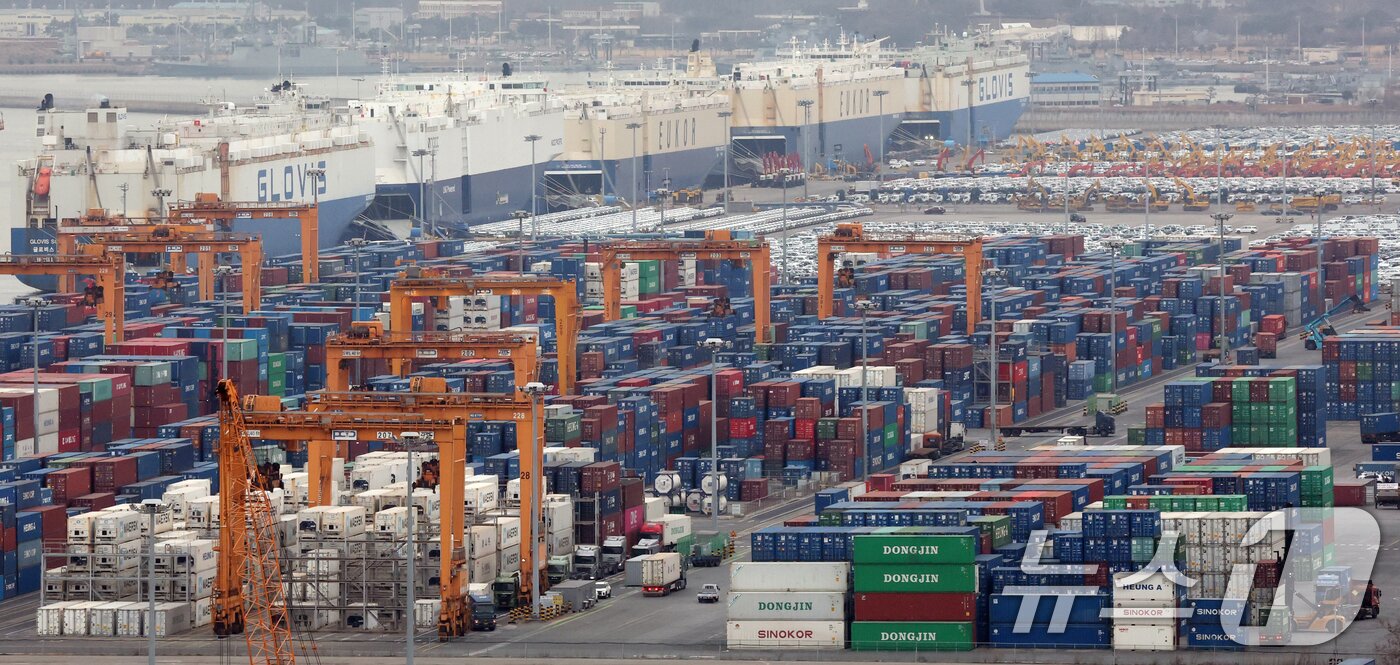 본문 이미지 -  사진은 24일 경기 평택시 포승읍 평택항의 모습. 2026.2.24 ⓒ 뉴스1 김영운 기자