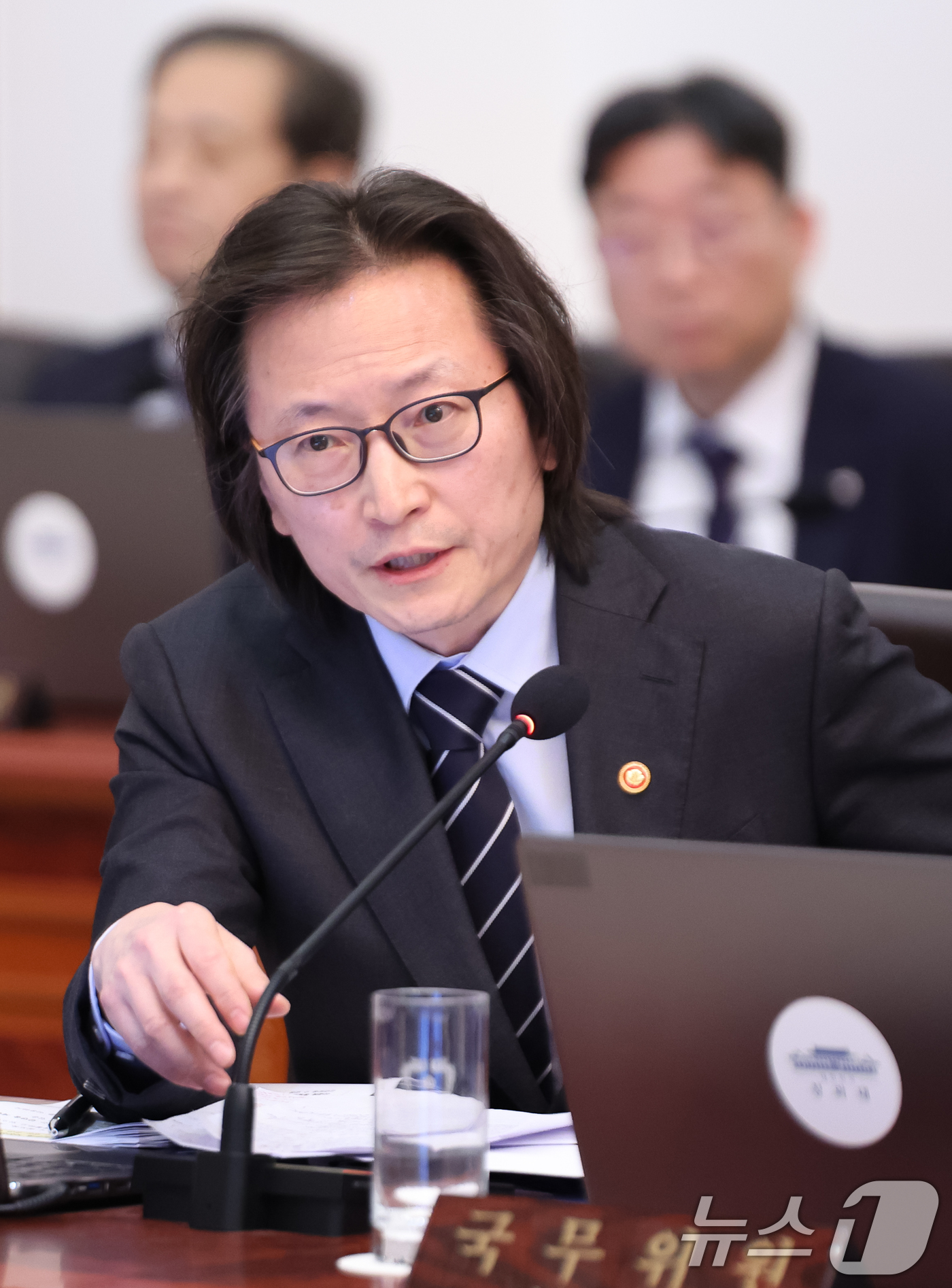 (서울=뉴스1) 허경 기자 = 주병기 공정거래위원장이  24일 청와대에서 열린 국무회의에서 발언을 하고 있다. 2026.2.24/뉴스1