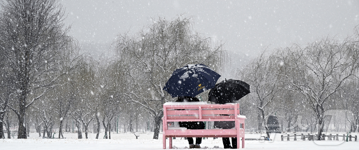(서울=뉴스1) = 4일 대설주의보가 내려진 경남 거창군 남상면 거창창포원에 많은 눈이 내리고 있다. (거창군 제공. 재판매 및 DB 금지) 2026.2.24/뉴스1