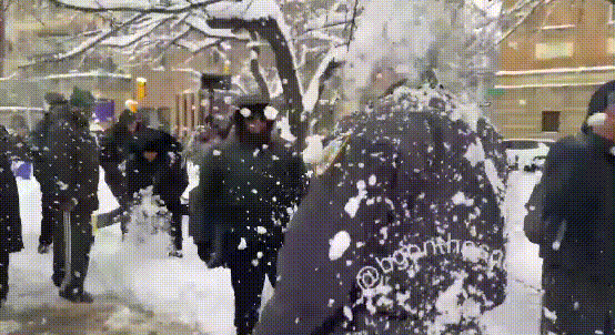 뉴욕 한복판서 눈덩이 맞아 경찰 줄부상…맘다니 "눈싸움이지" 논란