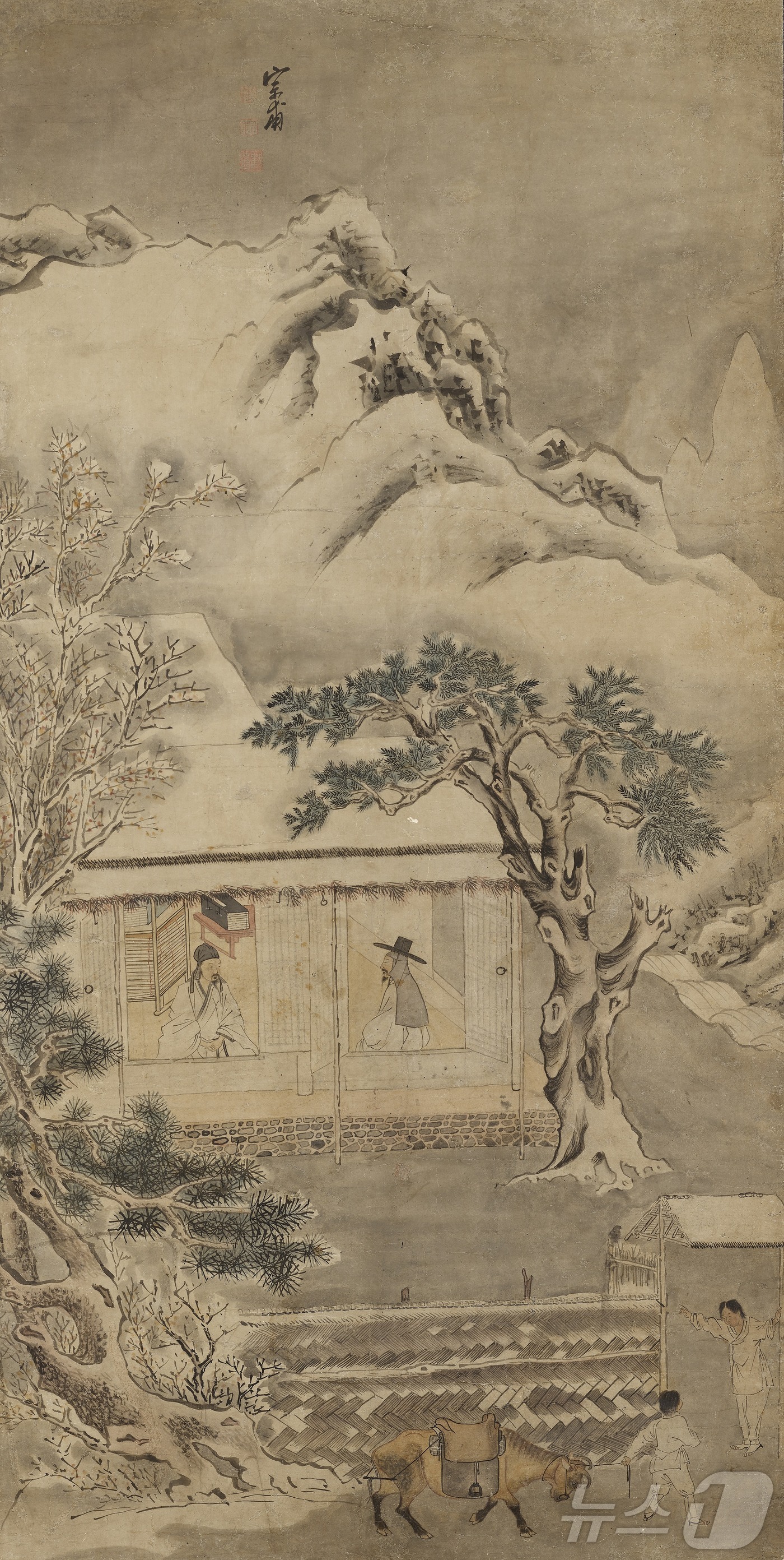 (서울=뉴스1) = 국립중앙박물관은 오는 26일 전시 구성과 운영, 공간 디자인 등 여러 면에서 새롭게 단장한 서화실을 재개관한다고 25일 밝혔다. 사진은 조영석 '설중방우도' ( …