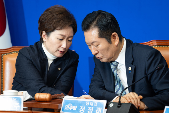 머리 맞댄 정청래·이언주