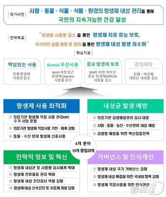 본문 이미지 - 제3차 국가 항생제 내성 관리대책(2026~2030) 추진 전략.(질병청 제공)