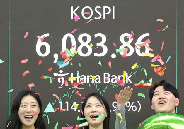 코스피 종가 첫 6000선 돌파