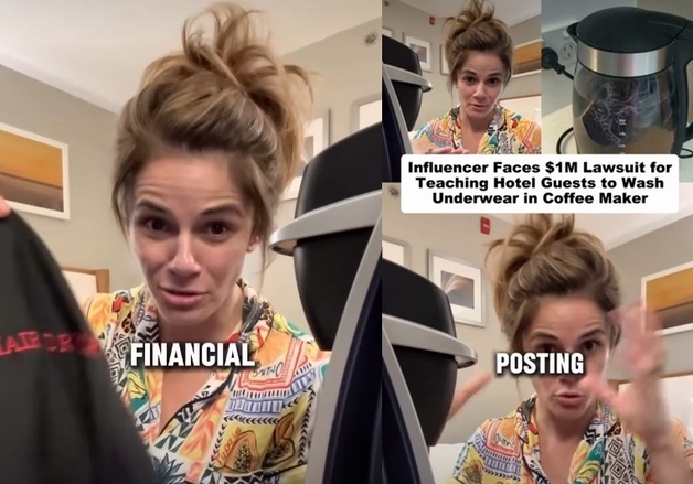 "'더러운 속옷' 호텔 커피머신으로 세탁"…황당 꿀팁 공유한 인플루언서 뭇매