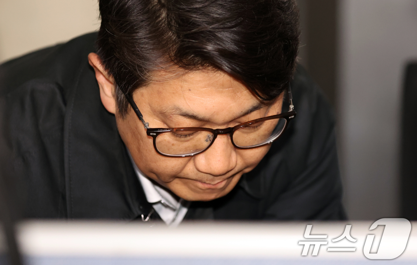 (서울=뉴스1) 김명섭 기자 = 문지석 광주지검 부장검사가 26일 오전 서울 서초구 안권섭 특별검사팀 사무실에서 '쿠팡 일용직 노동자 퇴직금 미지급 사건' 관련 참고인 조사를 받기 …