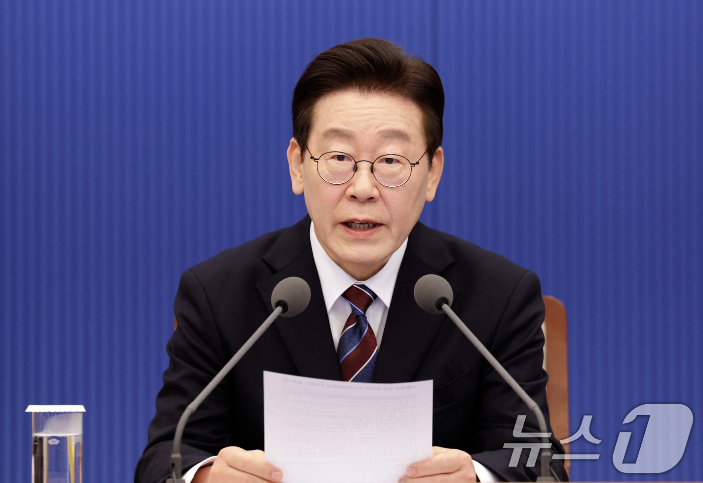 (서울=뉴스1) 허경 기자 = 이재명 대통령이 26일 청와대 여민관에서 열린 수석보좌관회의에서 발언하고 있다. (청와대통신사진기자단) 2026.2.26/뉴스1