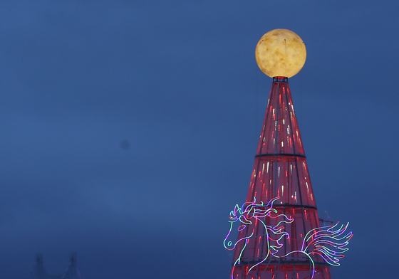 광안대교와 보름달