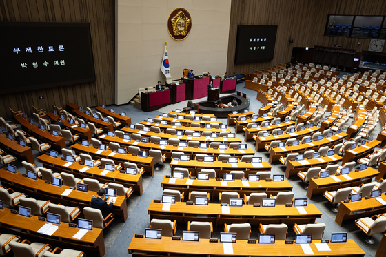 국힘, 대법관 증원법 반대 필리버스터 돌입…28일 오후 처리