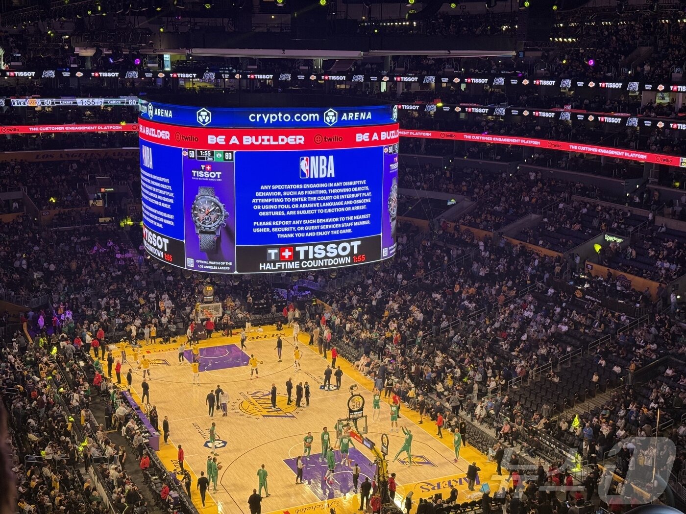 본문 이미지 -  코트에 시선이 빨려 들어가는 몰입형 구조ⓒ 뉴스1 윤슬빈 관광전문기자