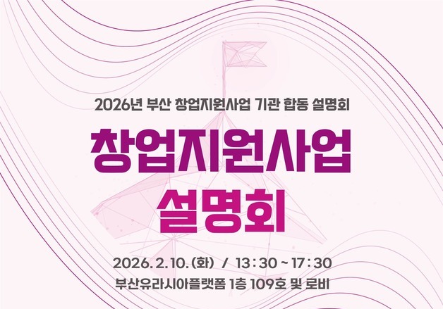 부산시, 10일 '창업지원 합동설명회'…"창업의 모든 것 한자리서"