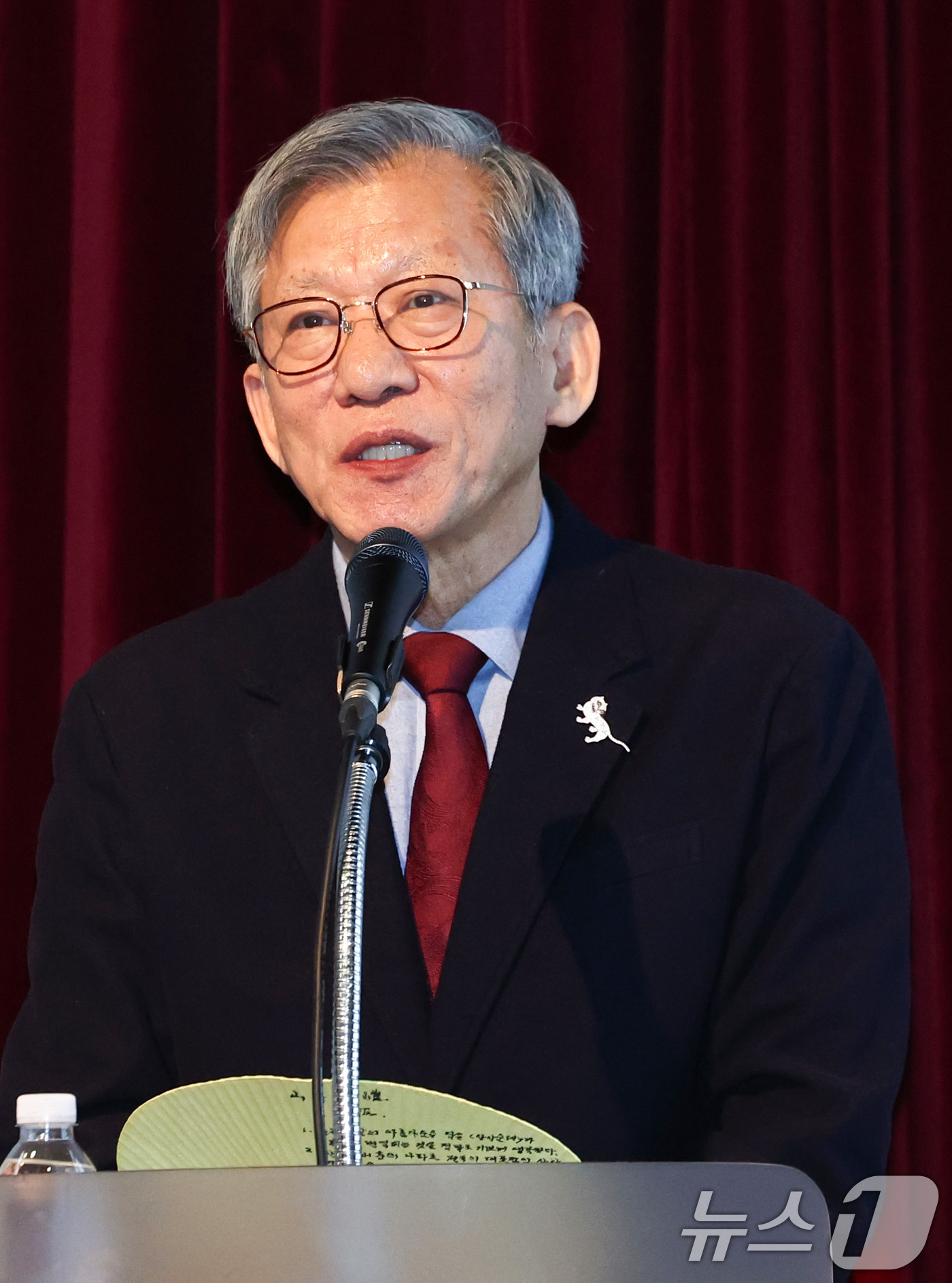 (서울=뉴스1) 최지환 기자 = 유홍준 국립중앙박물관장이 3일 서울 용산구 국립중앙박물관에서 열린 신년기자간담회에서 2026년 핵심 추진 전략을 발표하고 있다. 2026.2.3/뉴 …