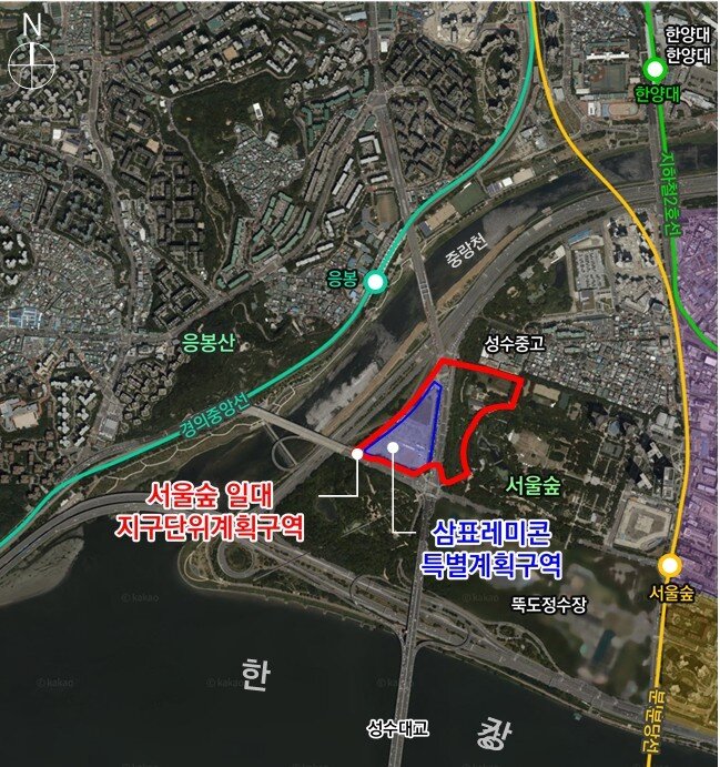 본문 이미지 -  삼표레미콘 위치도(서울시 제공) 뉴스1 ⓒ News1 