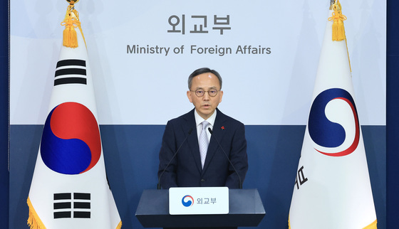 정례브리핑하는 박일 외교부 대변인