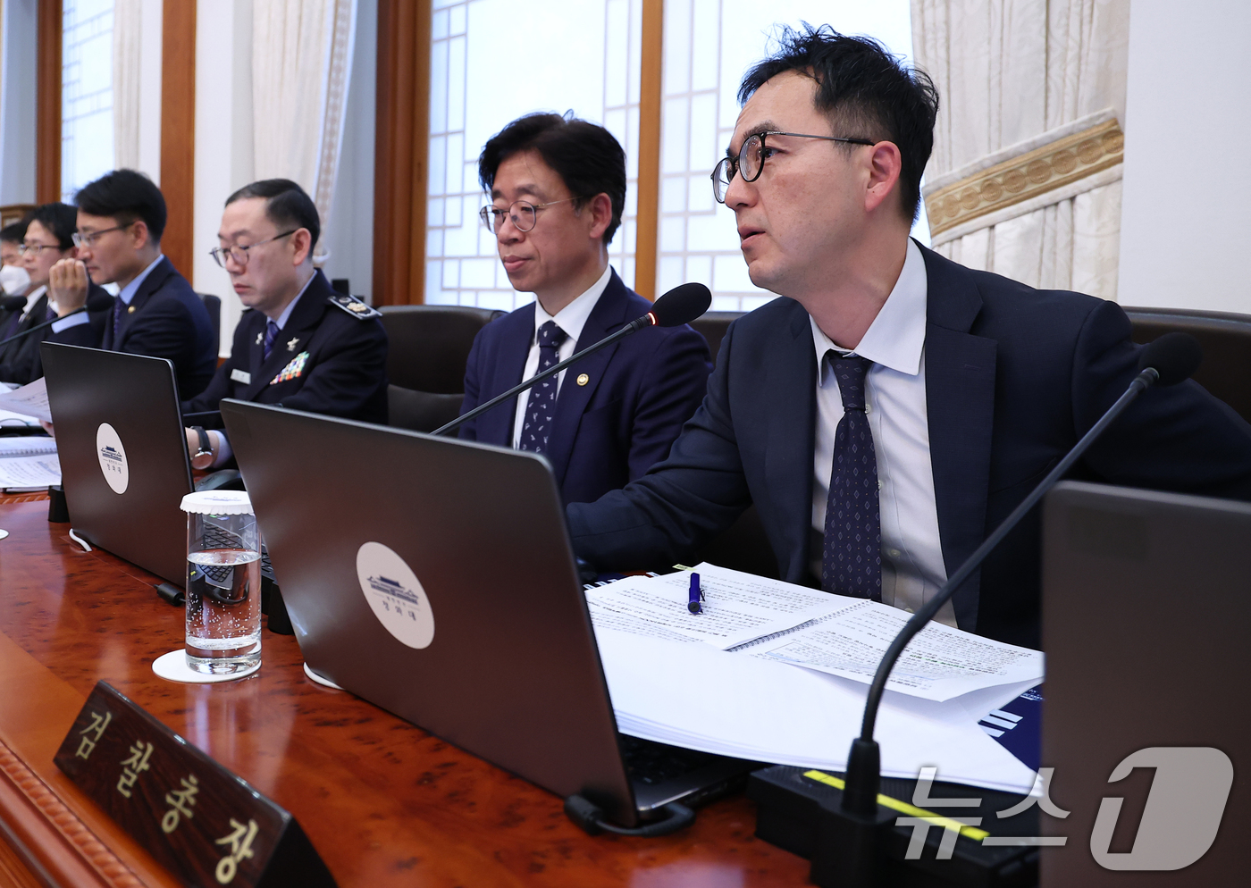 (서울=뉴스1) 이재명 기자 = 구자현 검찰총장 직무대행이 3일 청와대에서 열린 국무회의에서 발언을 하고 있다. (청와대통신사진기자단) 2026.2.3/뉴스1