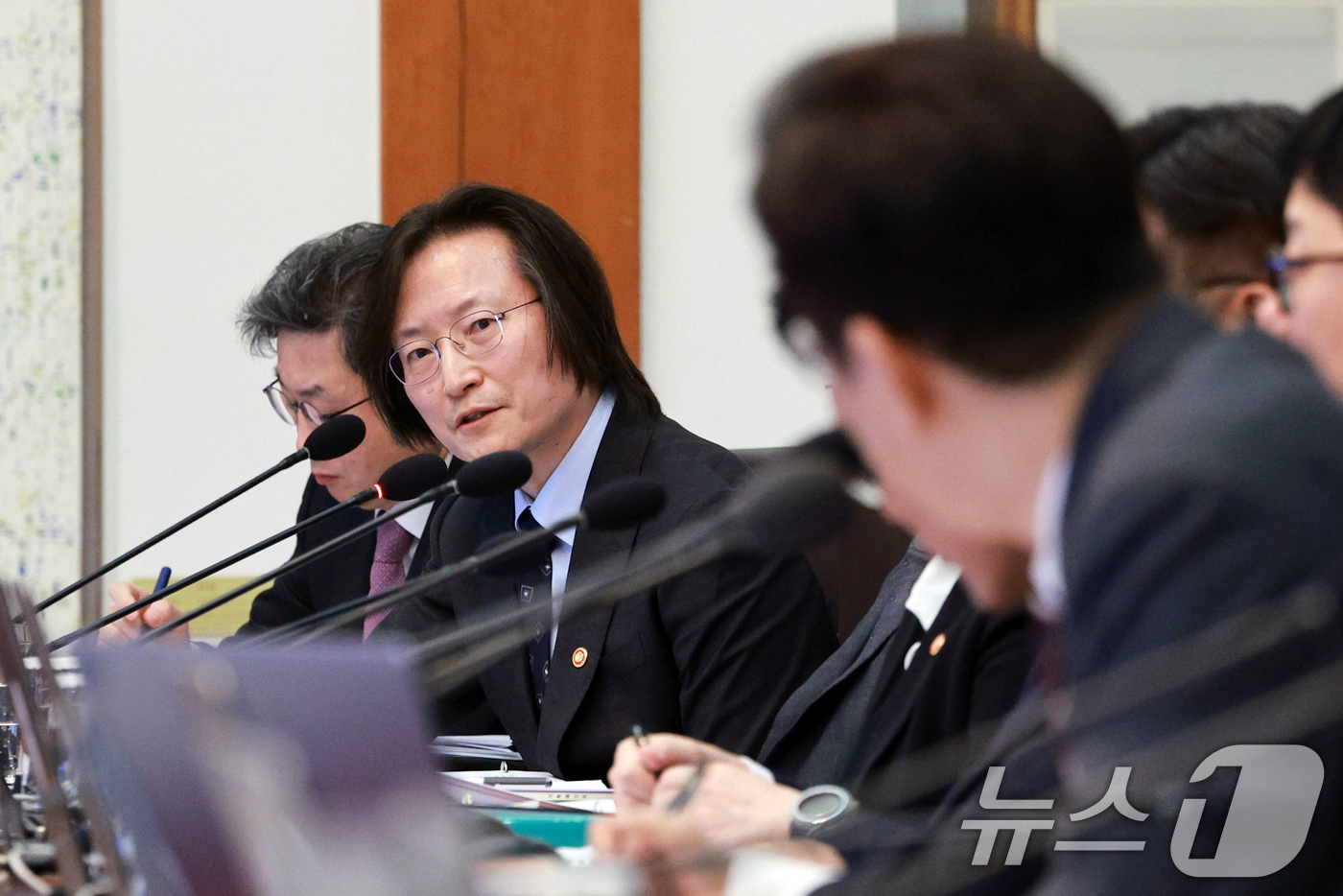 (서울=뉴스1) 허경 기자 = 주병기 공정거래위원장이 3일 청와대에서 열린 국무회의에서 발언을 하고 있다. (청와대통신사진기자단) 2026.2.3/뉴스1