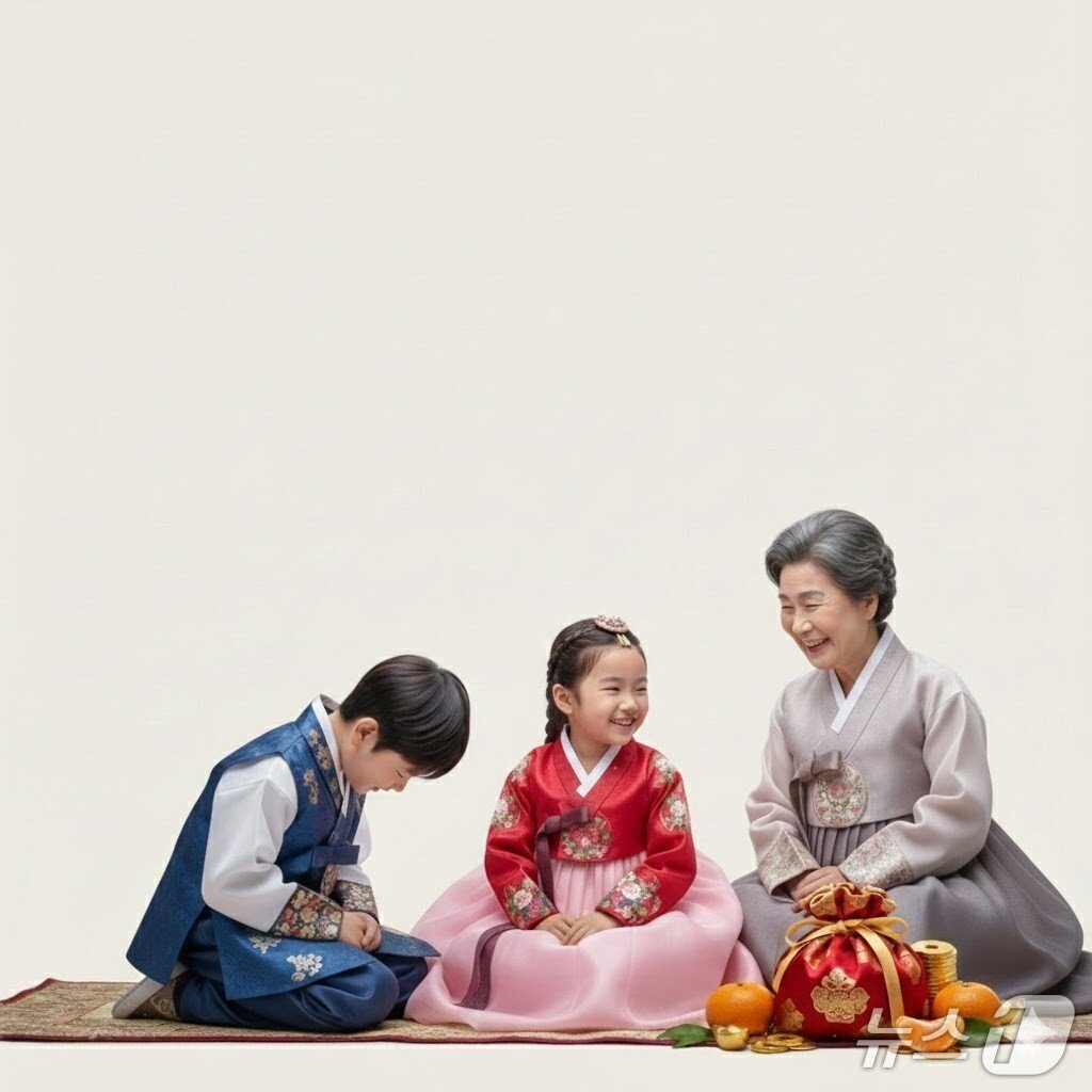 본문 이미지 - 구글 제미나이 나노 바나나로 생성한 세배 이미지. (필자 제공)