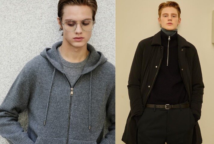 본문 이미지 - 알레그리 집업 후디(왼쪽)와 쿼터 집업.(알레그리제공)