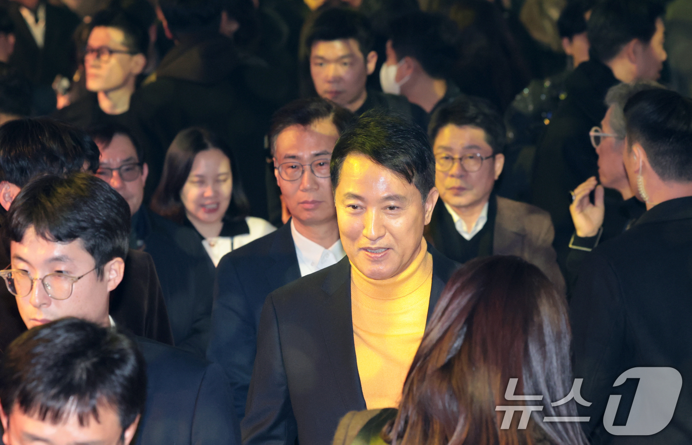 (서울=뉴스1) 권현진 기자 = 오세훈 서울시장이 3일 서울 중구 동대문디자인플라자(DDP)에서 열린 2026 F/W 서울패션위크  컬렉션 오프닝 행사 '뮌(MUNN)' 패션쇼에 …