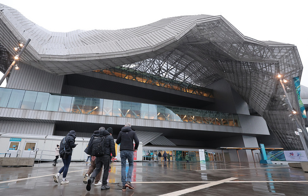 취재진 모이는 밀라노 메인프레스센터