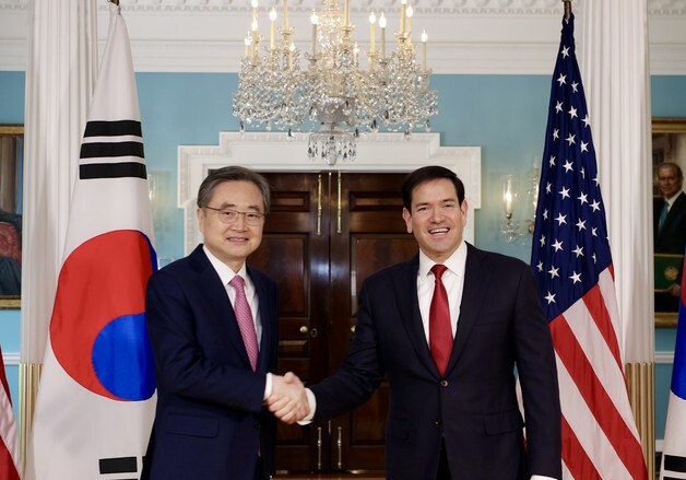 조현 외교장관, 美관세 인상 압박 속 루비오와 한미 외교장관 회담