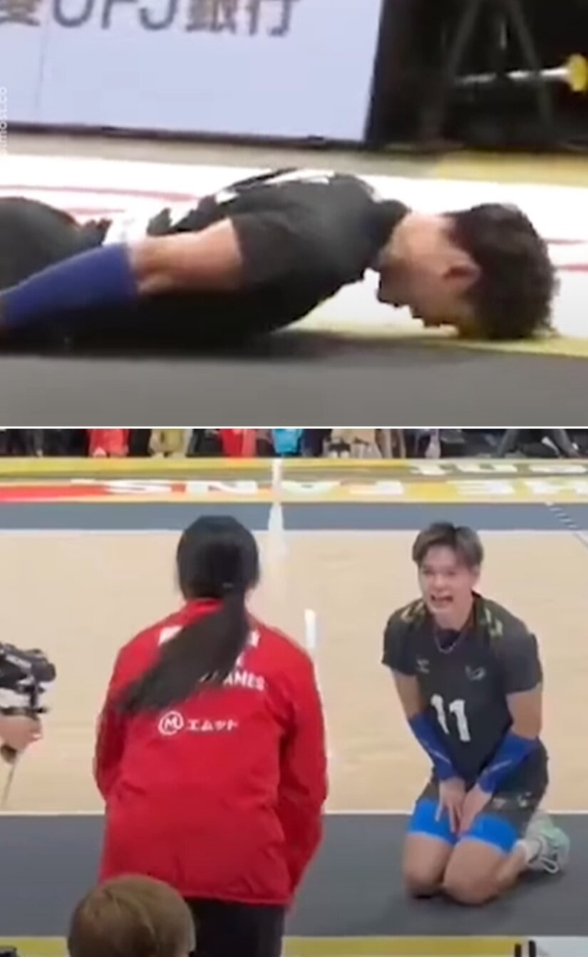 본문 이미지 - 일본 배구선수의 극단적 사과 방법이 화제다. 출처=sns